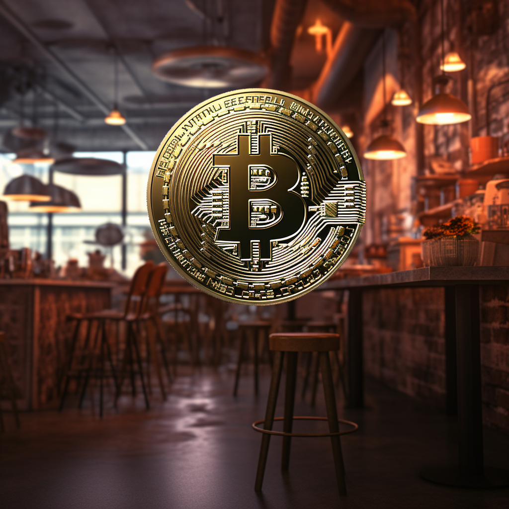 Bitcoin Accepted Here Coffee Shop Payment