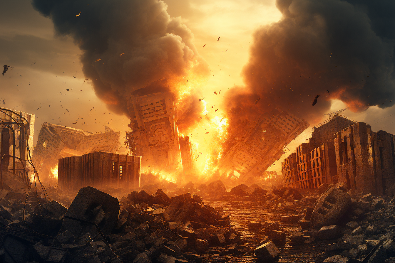 Hyperrealistic Bitcoin Apocalypse Artwork