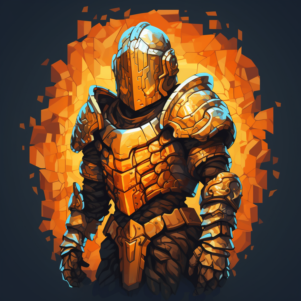 Bitcoin Knight Orange Armor