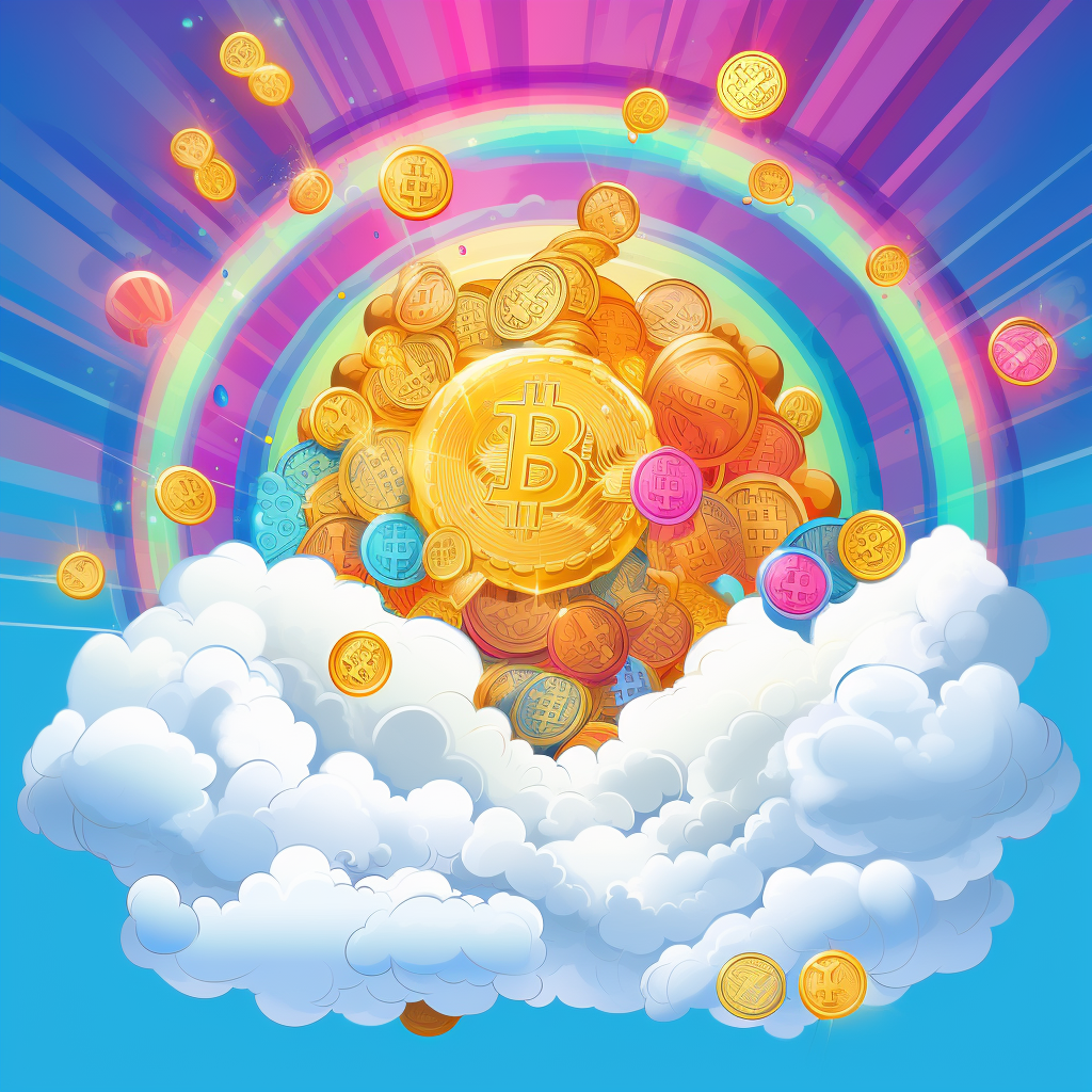 Bright bitcoin in the sky