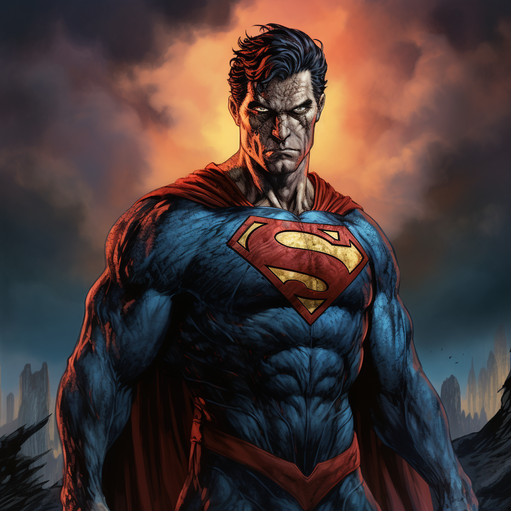 Bizarro Superman in Comic Book Style