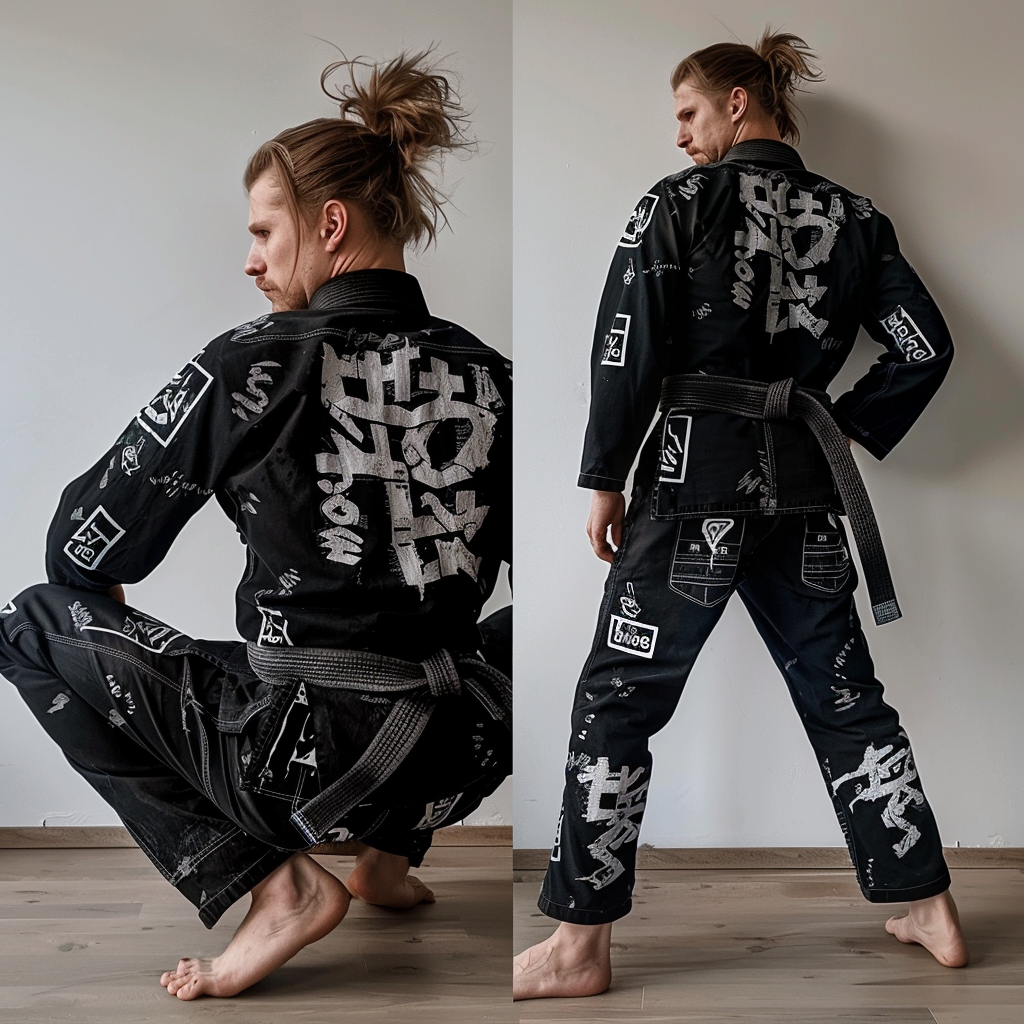 Black BJJ Gi with Patches