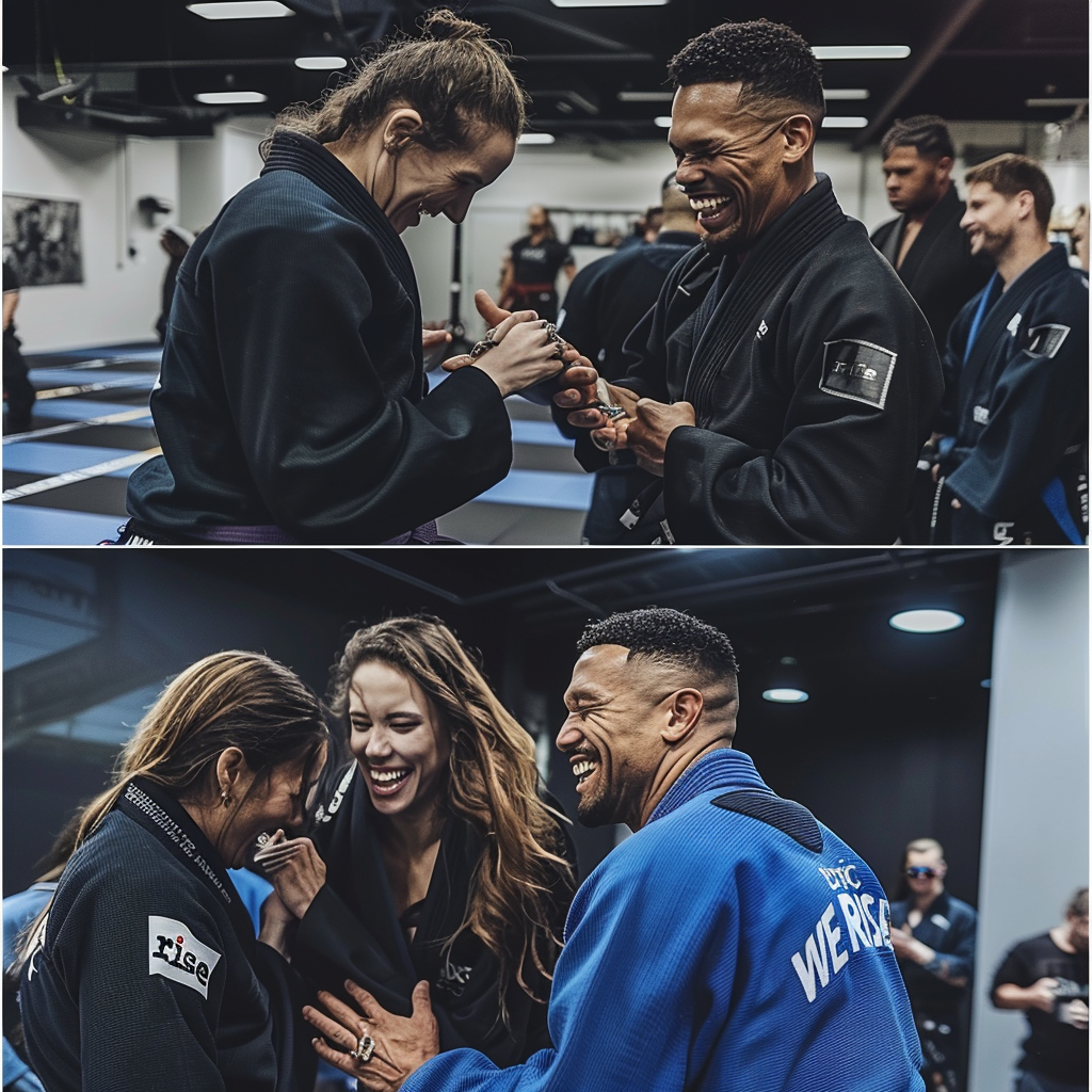 BJJ Players Happily Chatting Together