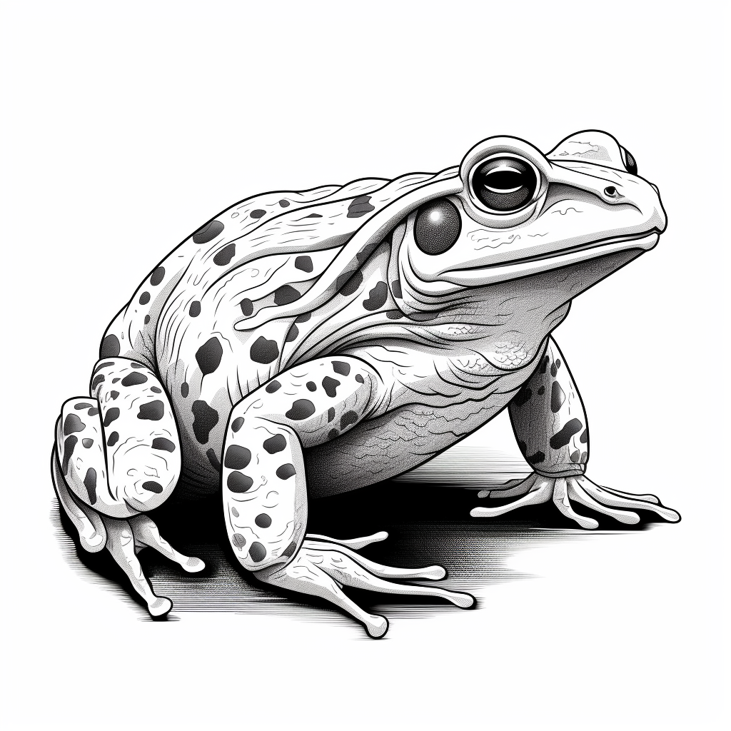 Stunning graphic of African bullfrog