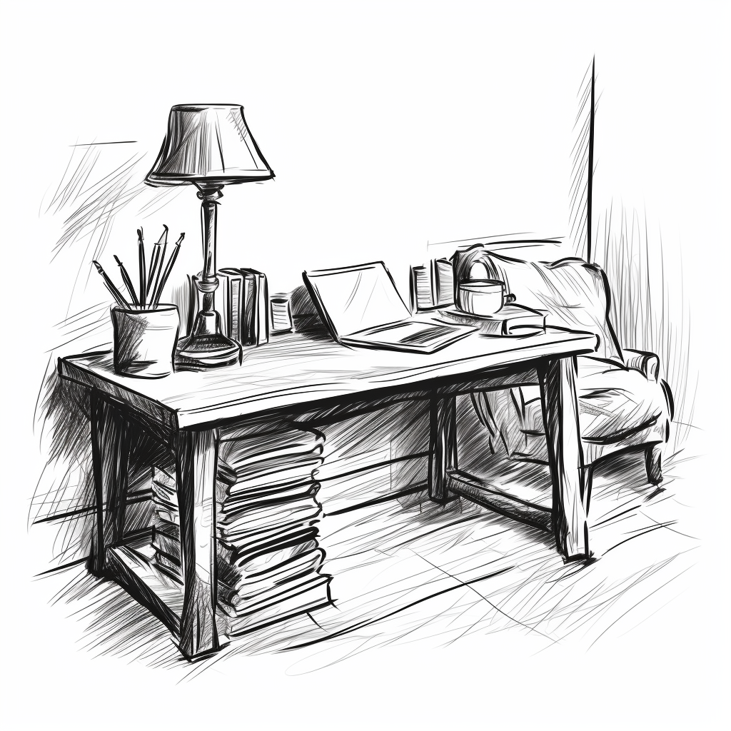 Hand drawn study illustration sketch