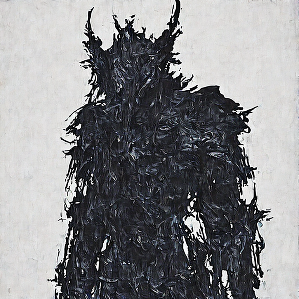 Black Armour on White Background