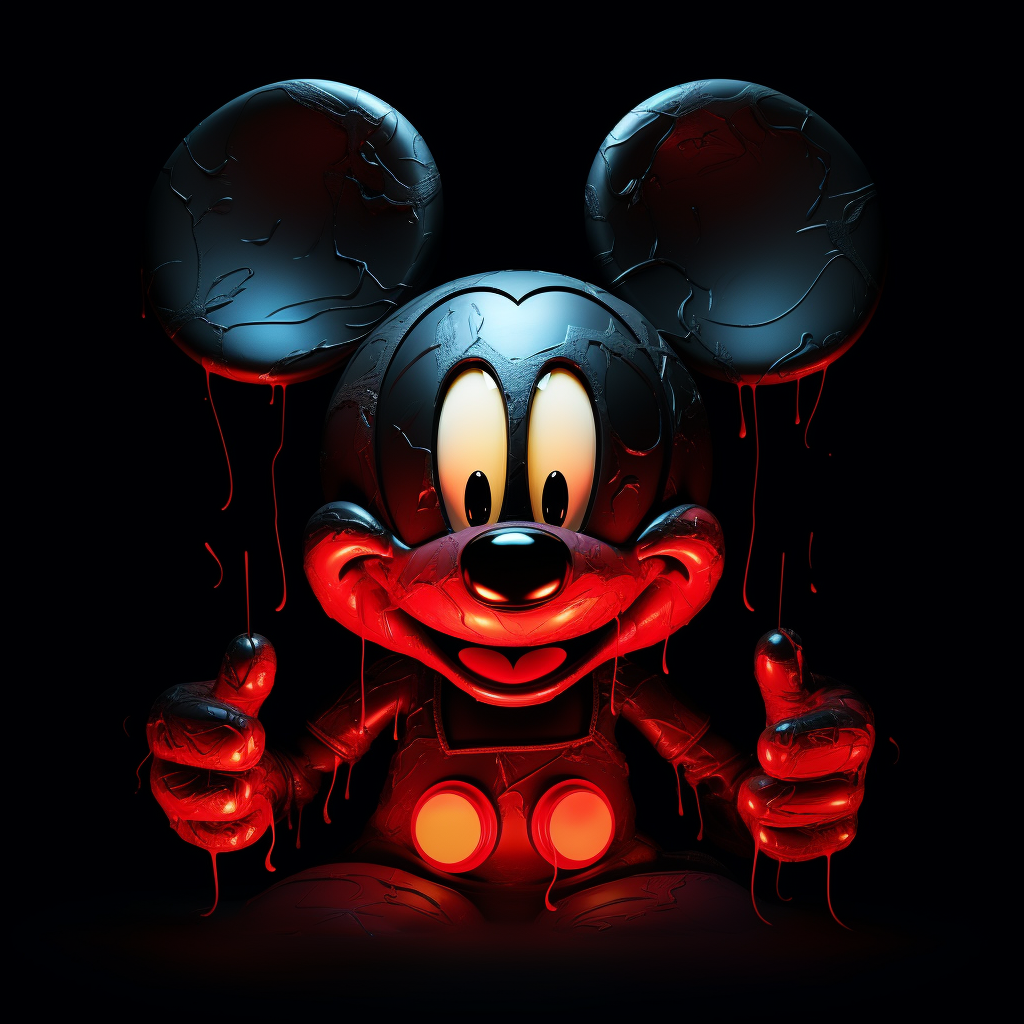 Mickey Mouse on black background