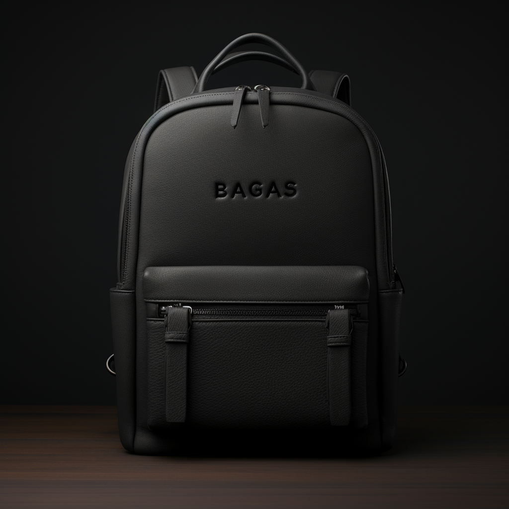 Stylish black backpack with usabagshops brand