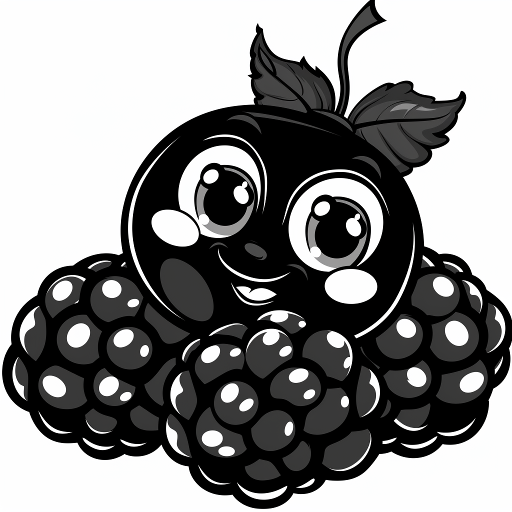 Black Berries White Eyes Clipart