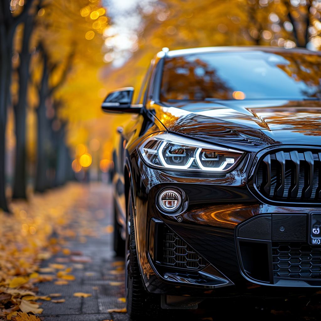 black bmw x2 car parked