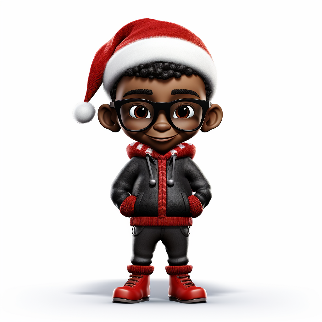 Black boy elf with sunglasses on the shelf