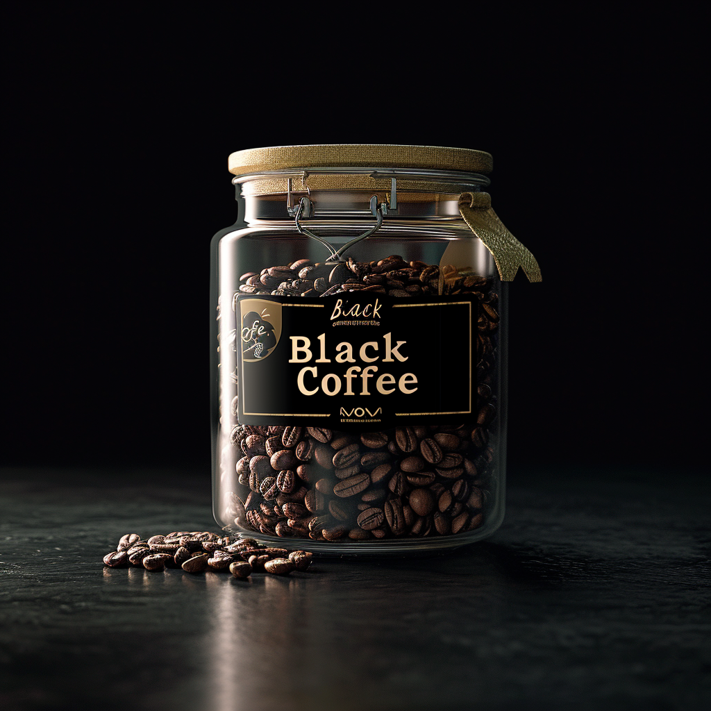 High-End Black Cat Coffee Container