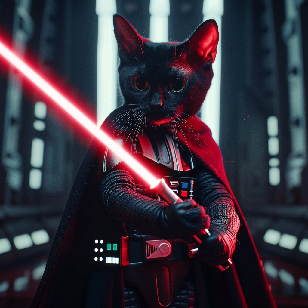 Black Cat Darth Vader Menacing