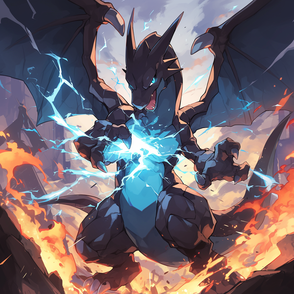 Black Charizard in Electric Weather