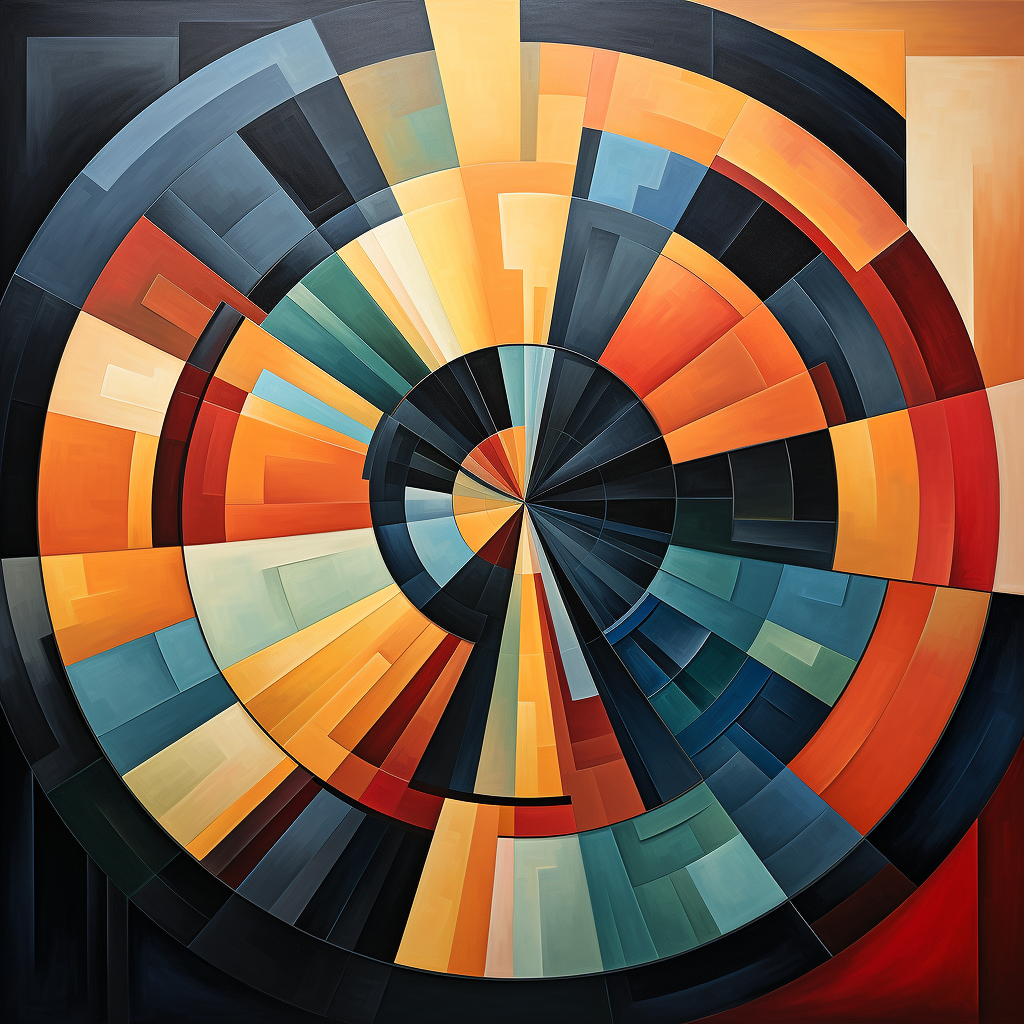 Abstract black circle art design