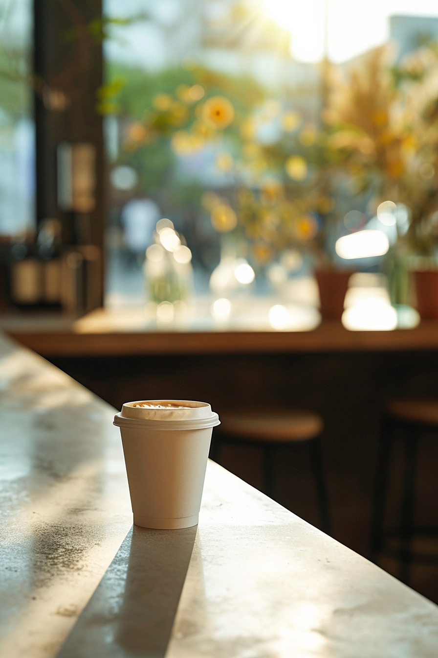 Cup of black coffee in Tokyo