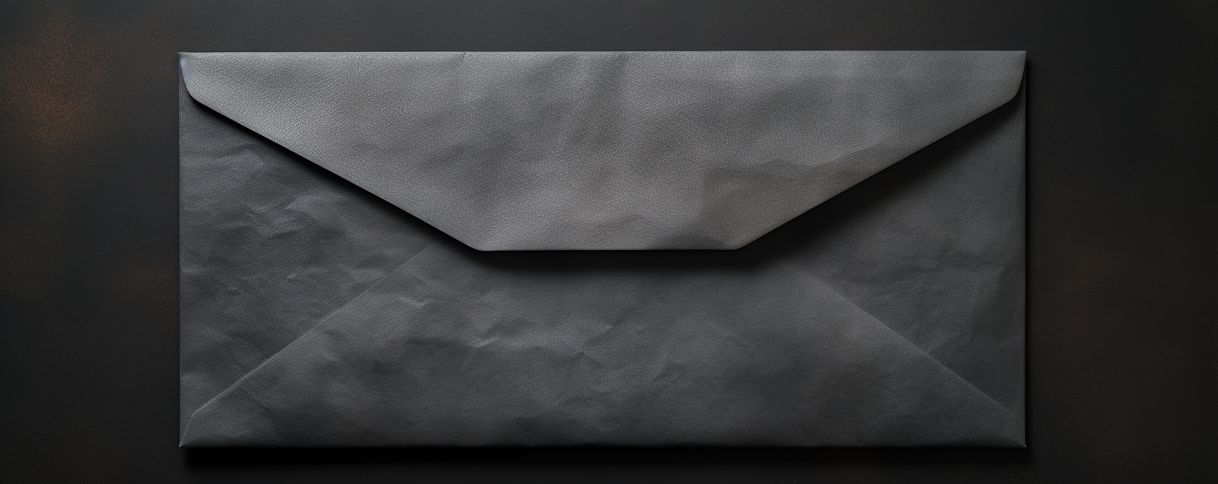 Black Dossier Envelope on Grey Table