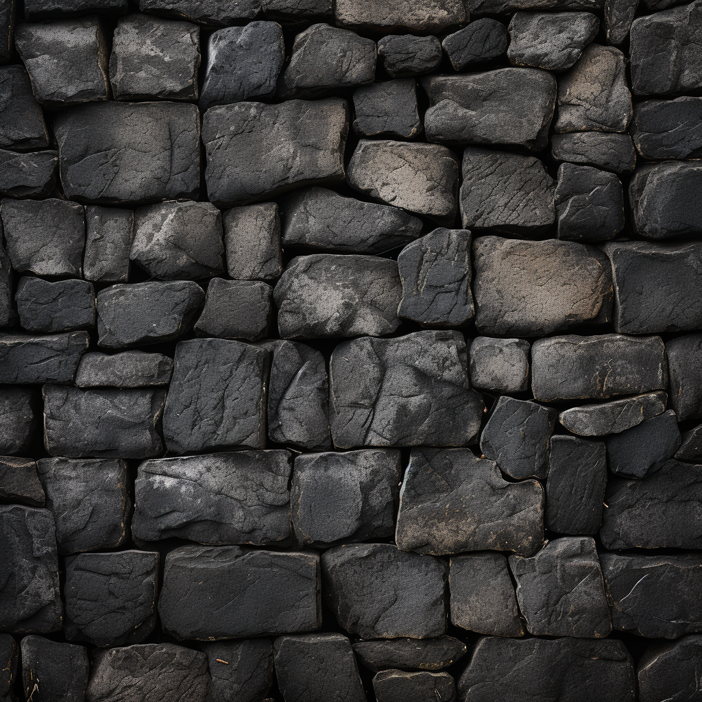 Black stone floor texture