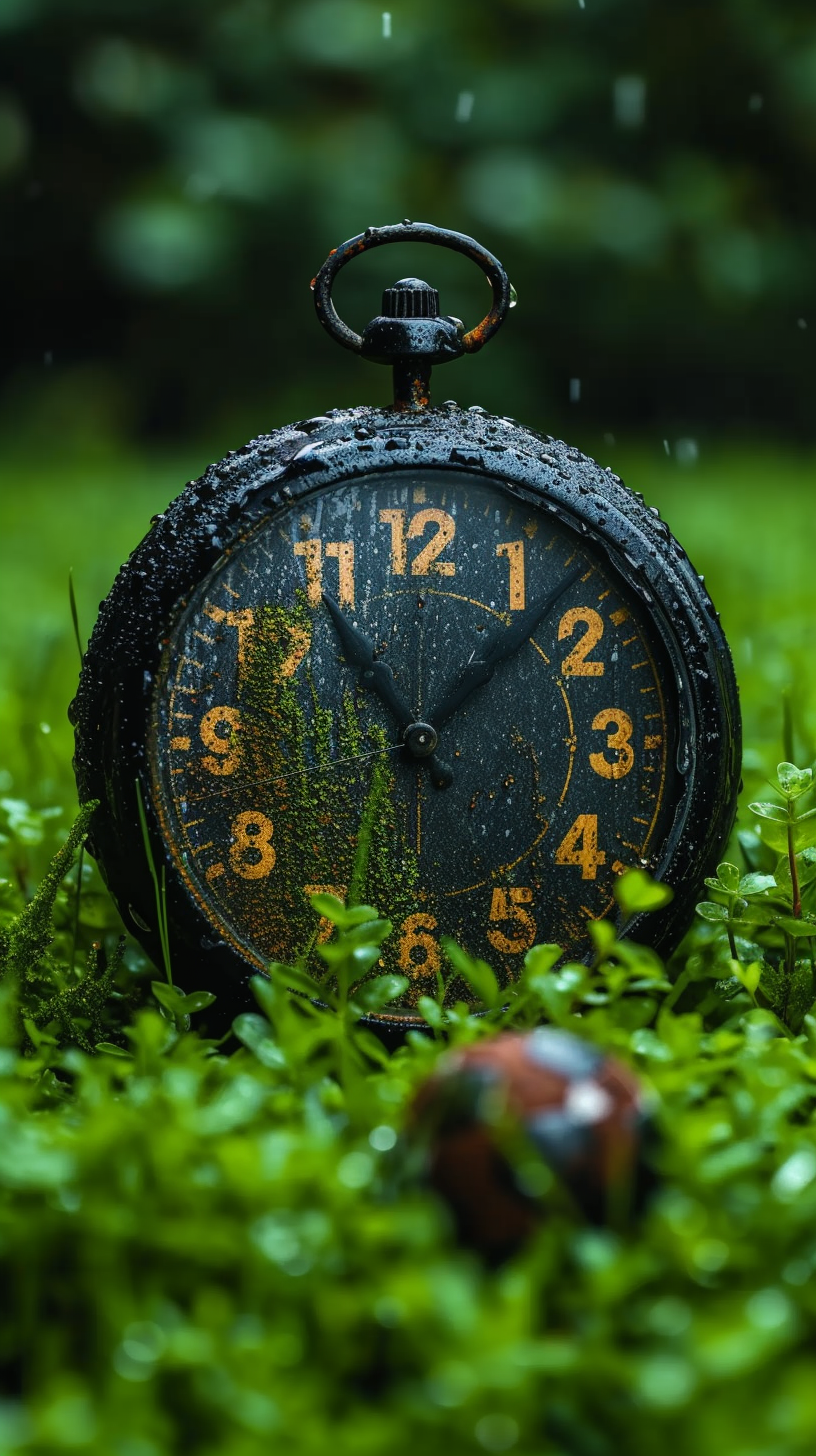 Black football clock table analog time