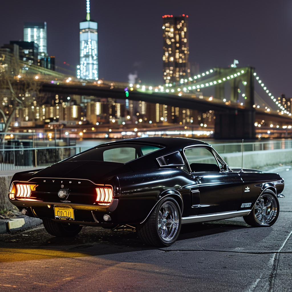 Stunning Black Ford Mustang with Wire Wheels