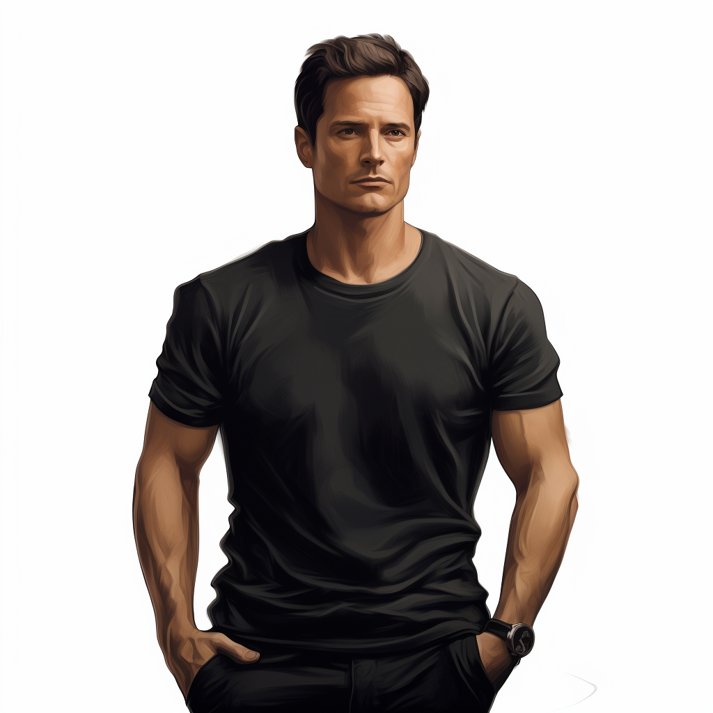 Man in Classic Black Gildian T-Shirt