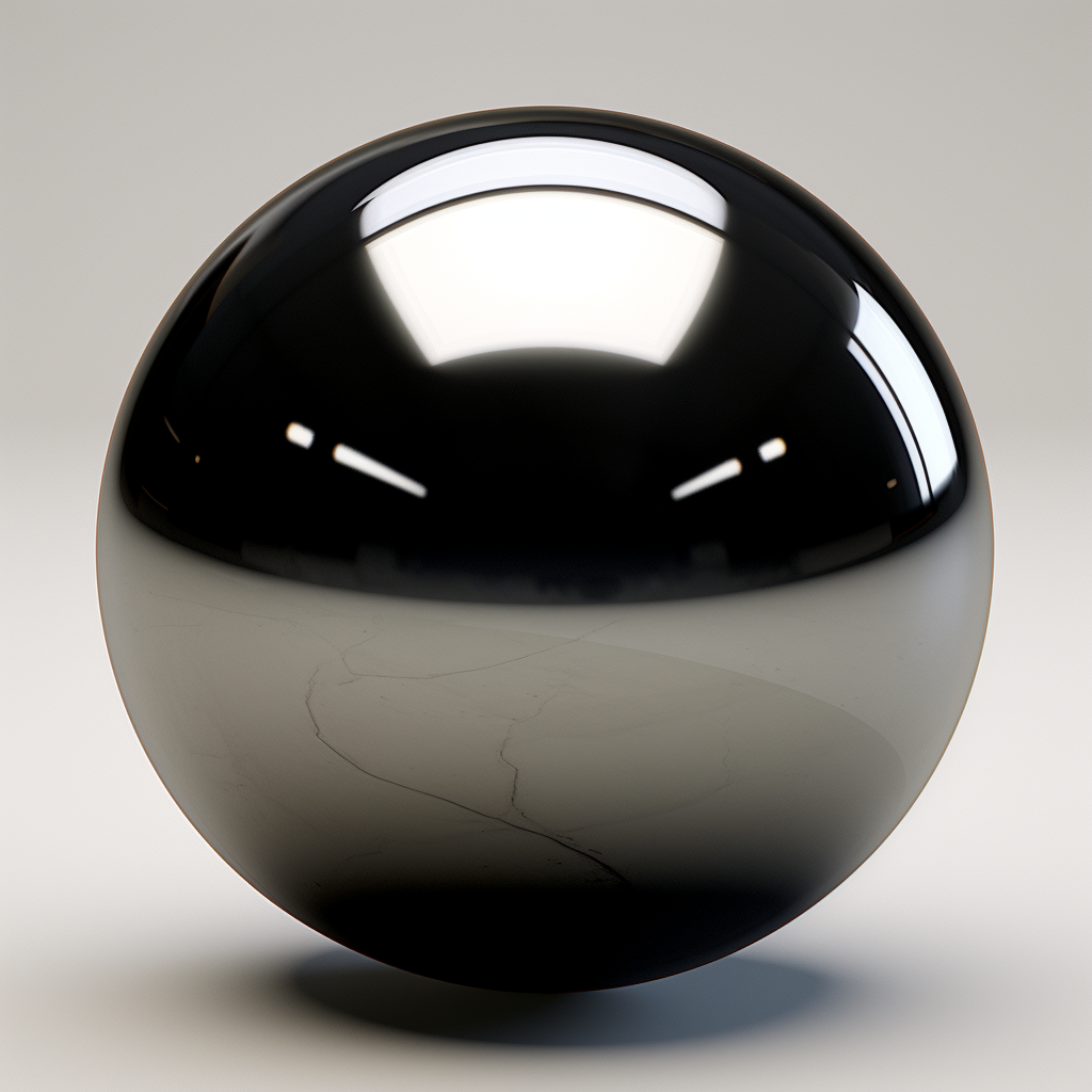 Black Glass Ball 3D Render