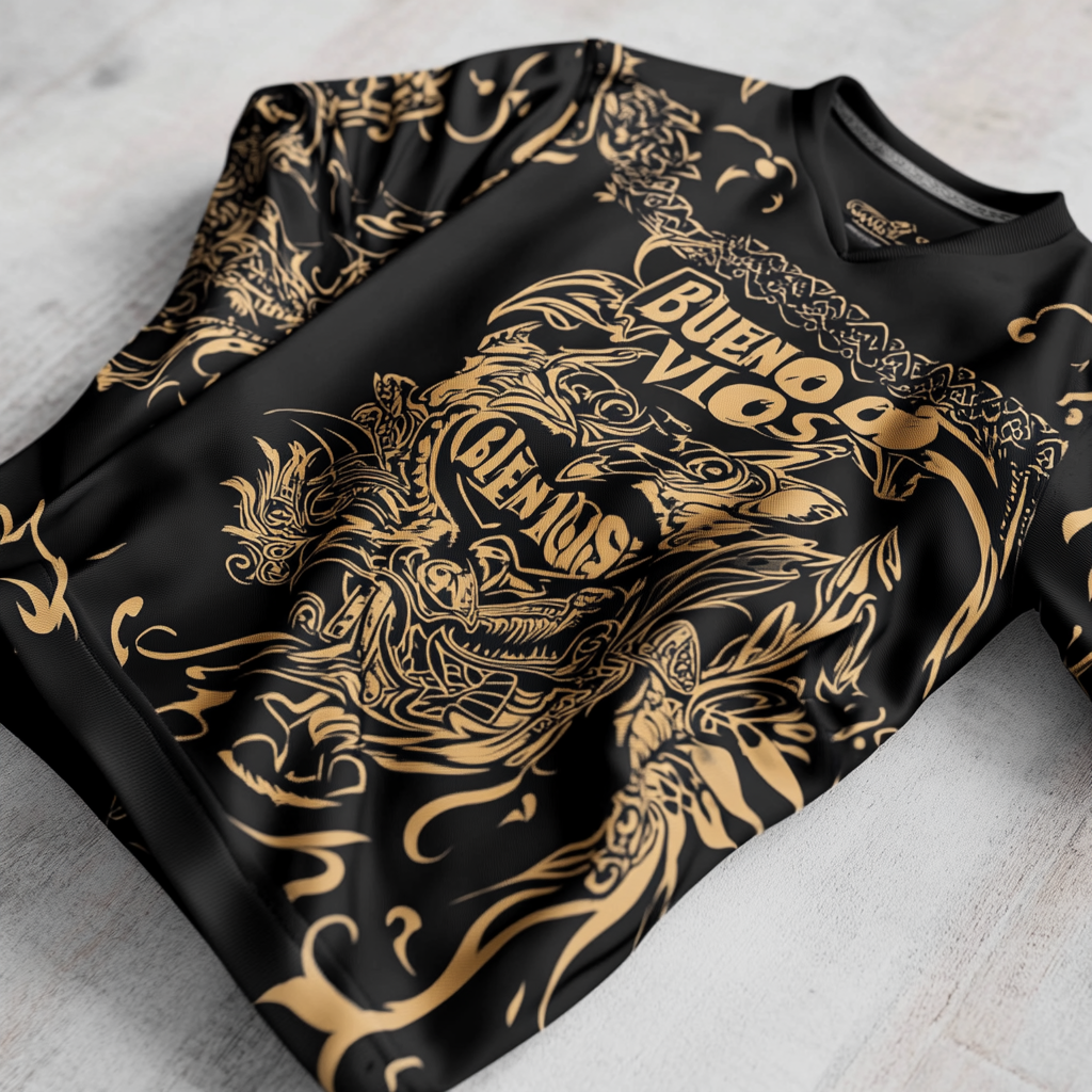 Black Gold Motocross Shirt Design