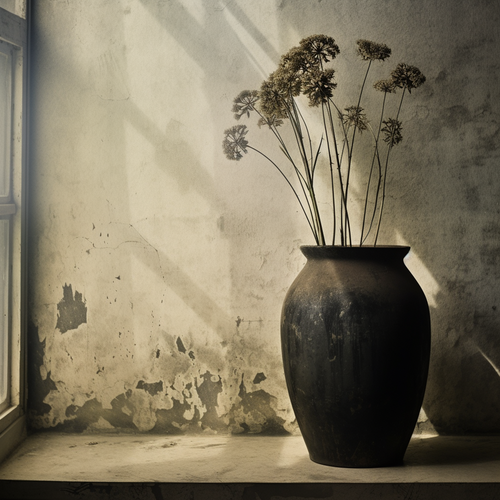 Beautiful black and gray flower arrangement