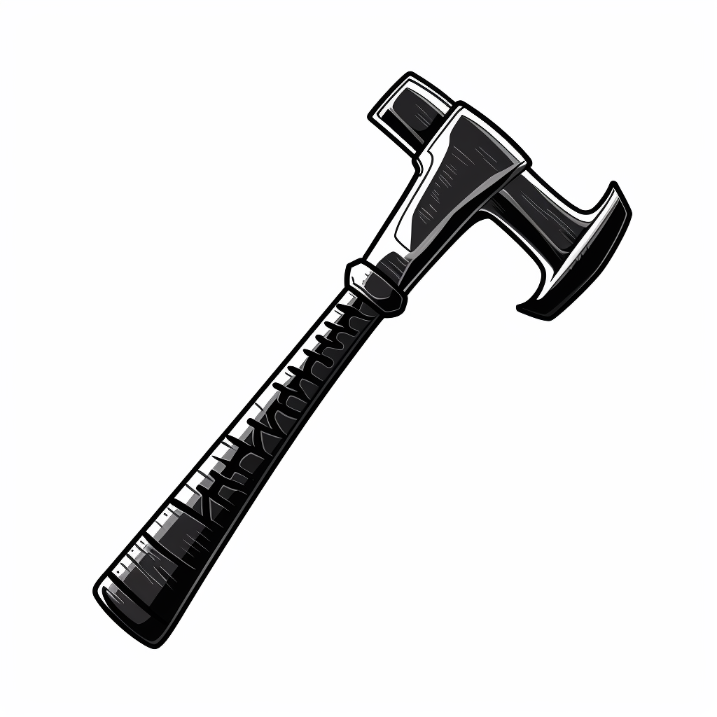 Black hammer tool icon