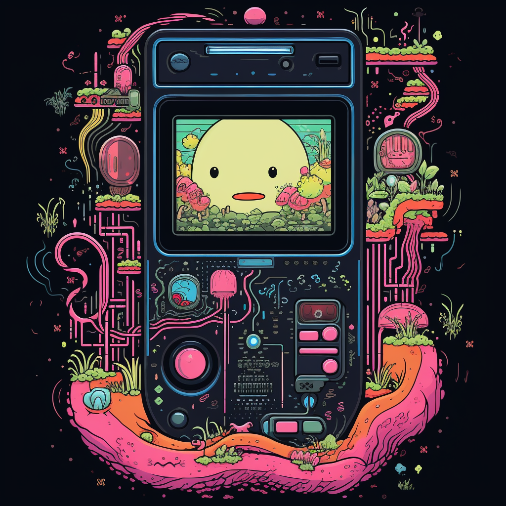 Tamagotchis with 8-bit Screen in a Black Hole