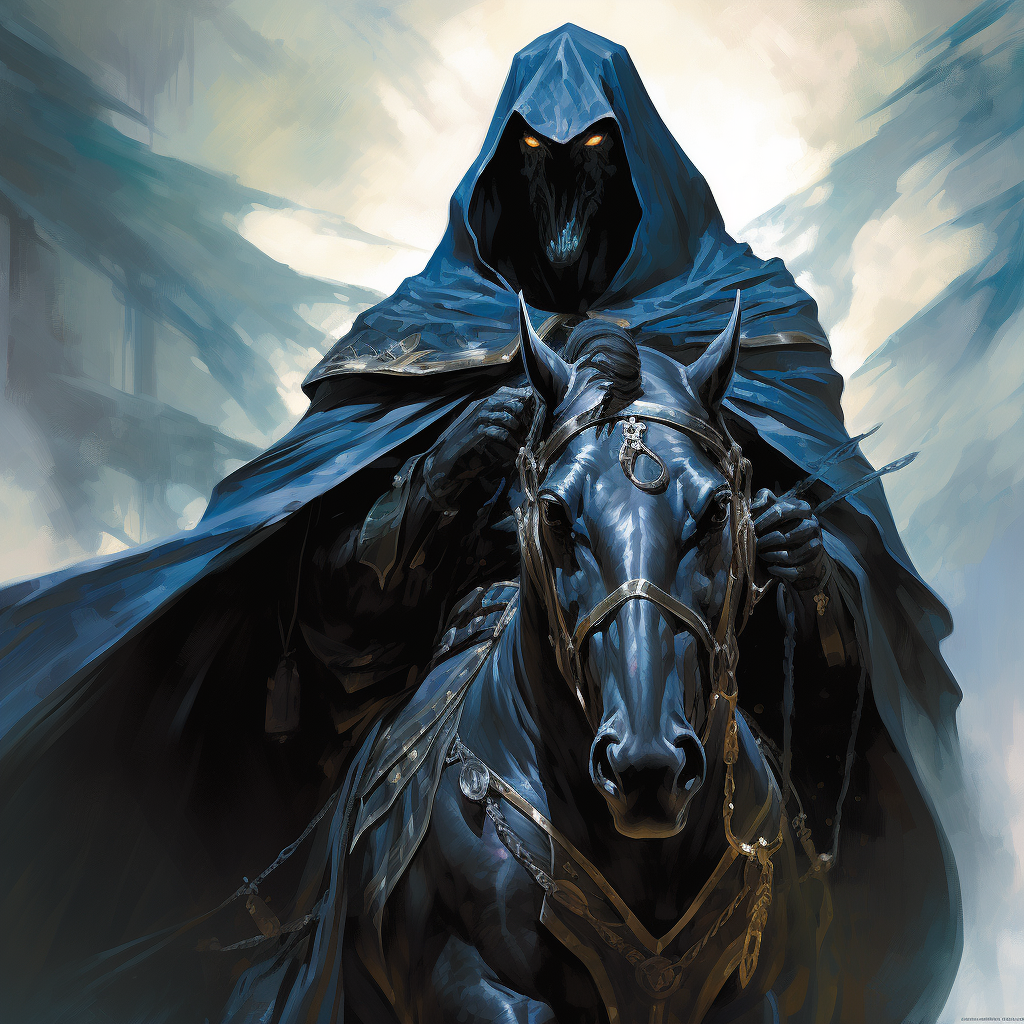 Black Horse with Giant Hands - Chonurgy Wizard