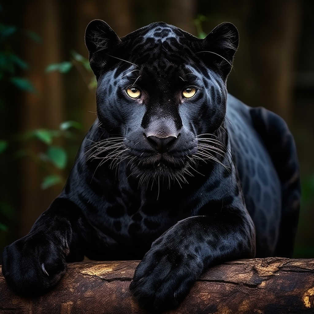 Black Jaguar with Gold Spots