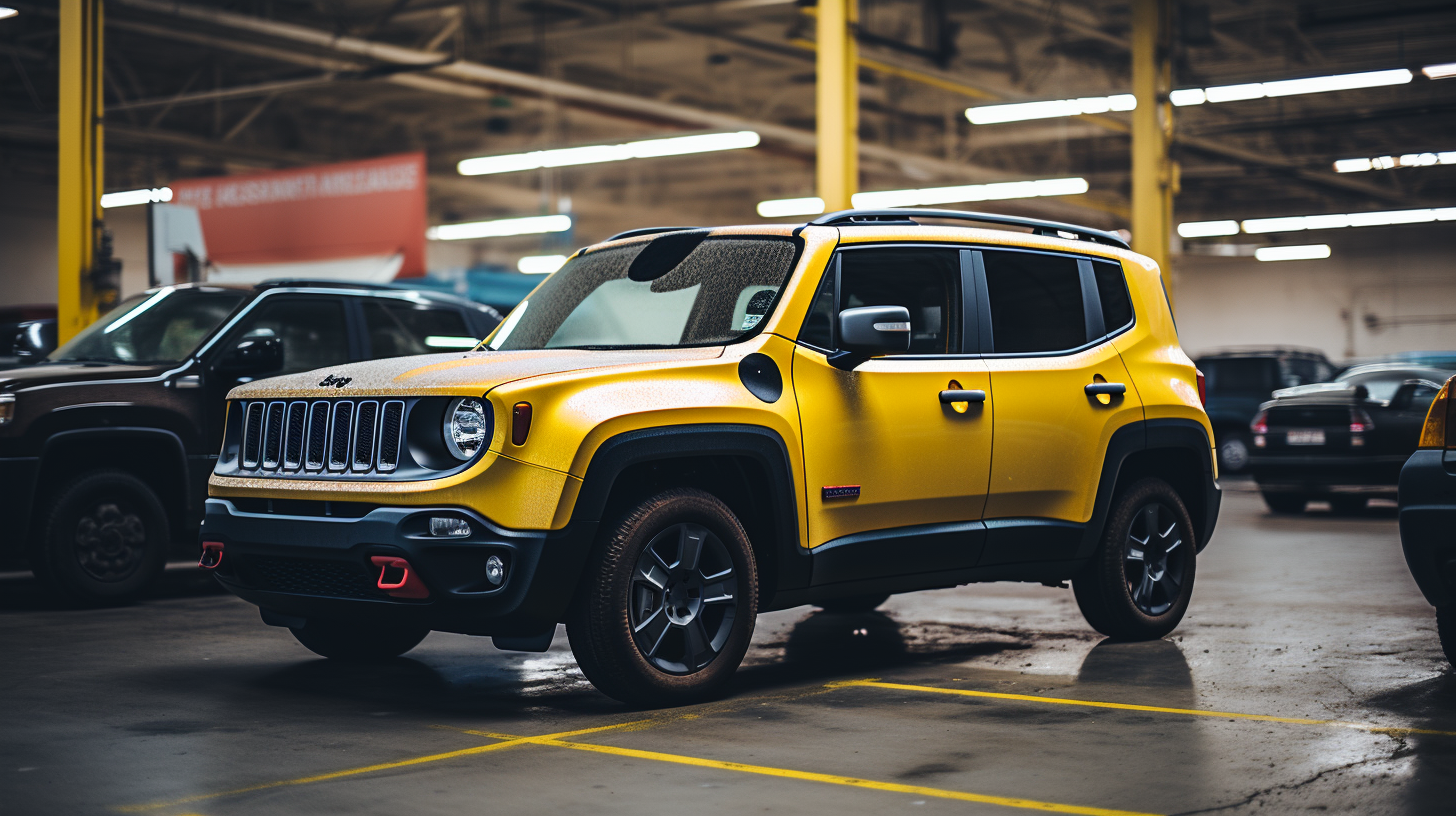 Black Jeep Renegade Yellow Post Its