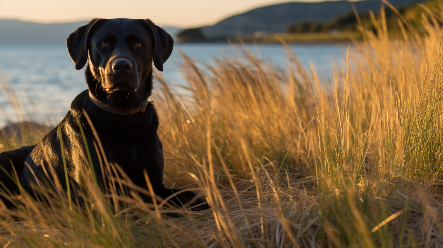 Black Labrador Retriever in the Wild