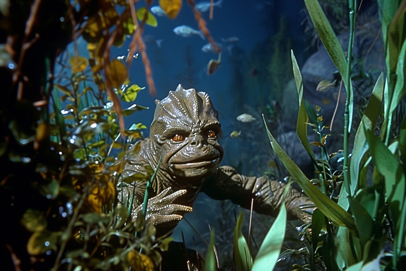 Underwater scene from Black Lagoon Creature Rankin Bass