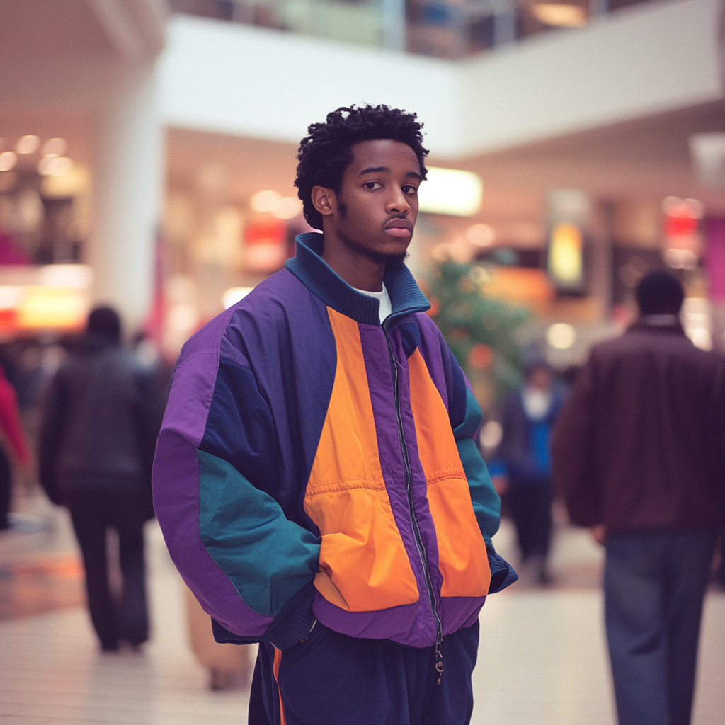 Black male teen 80's fashion