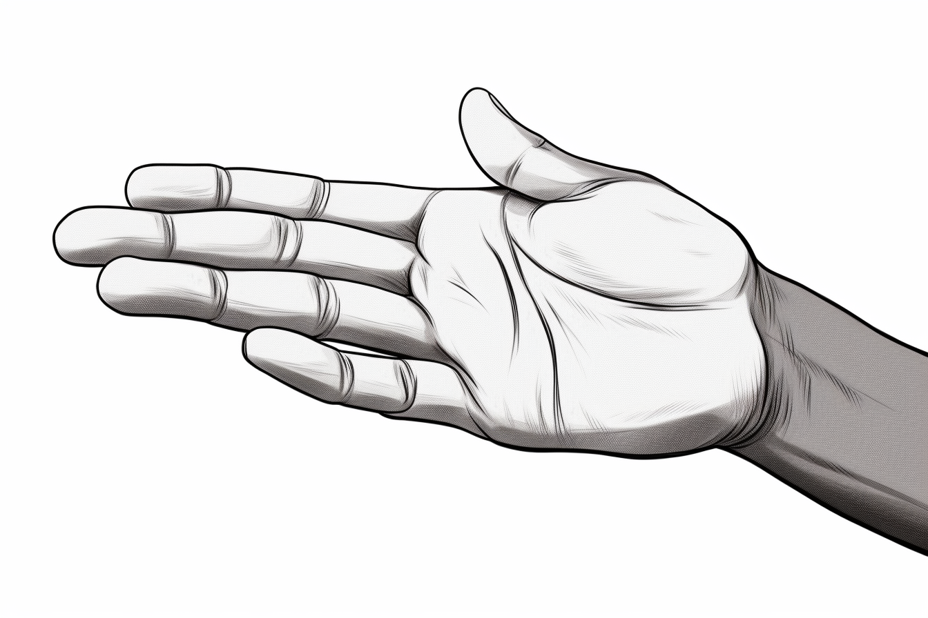 Coloring Page of a Black Man's Hand