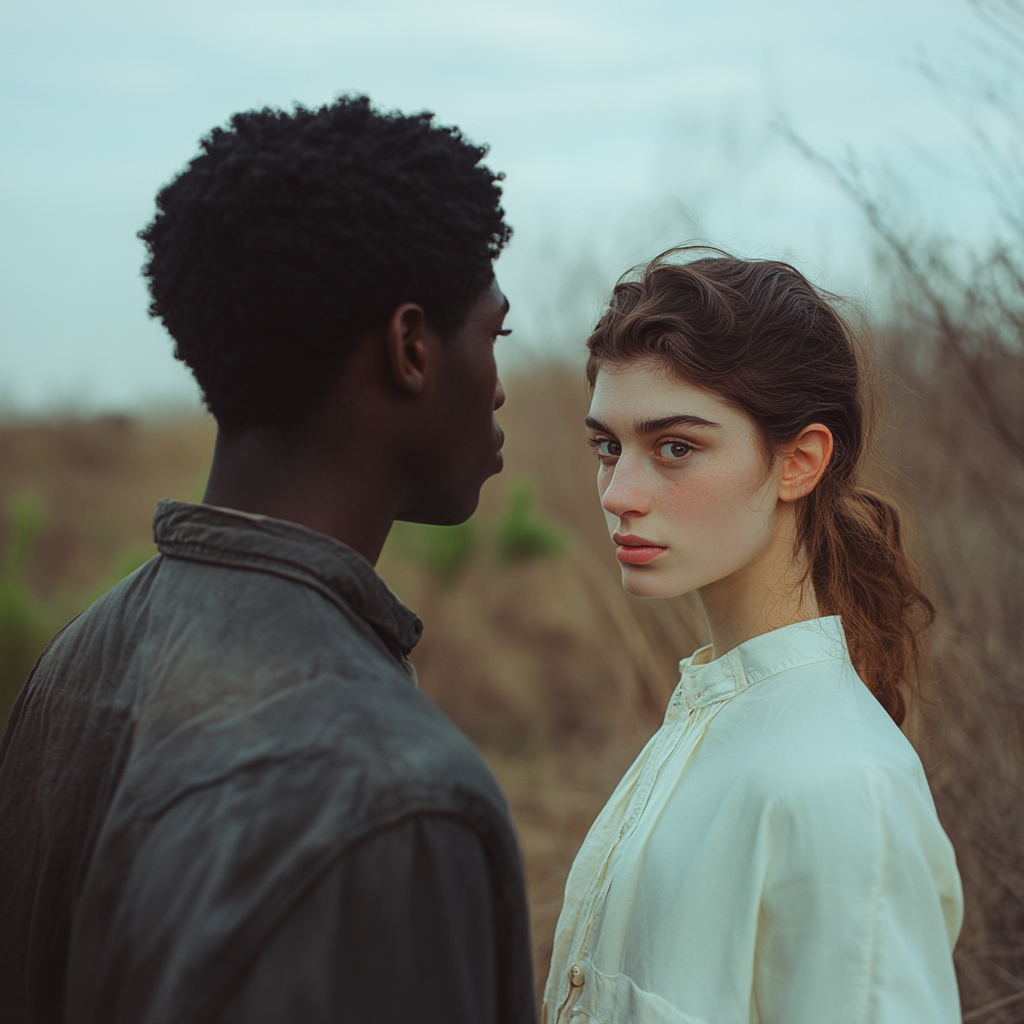 Black man and white woman fashion