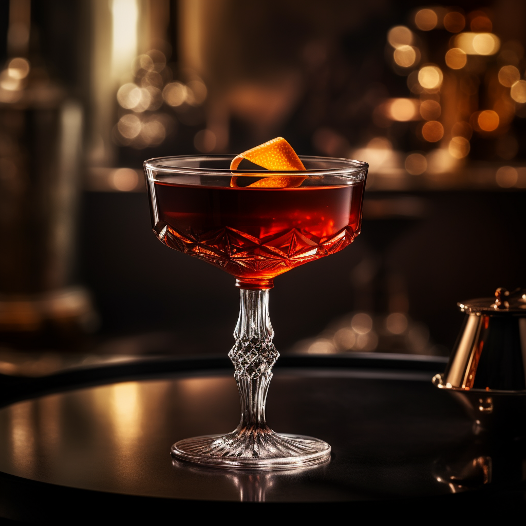 Black Manhattan Cocktail at Mixology Bar