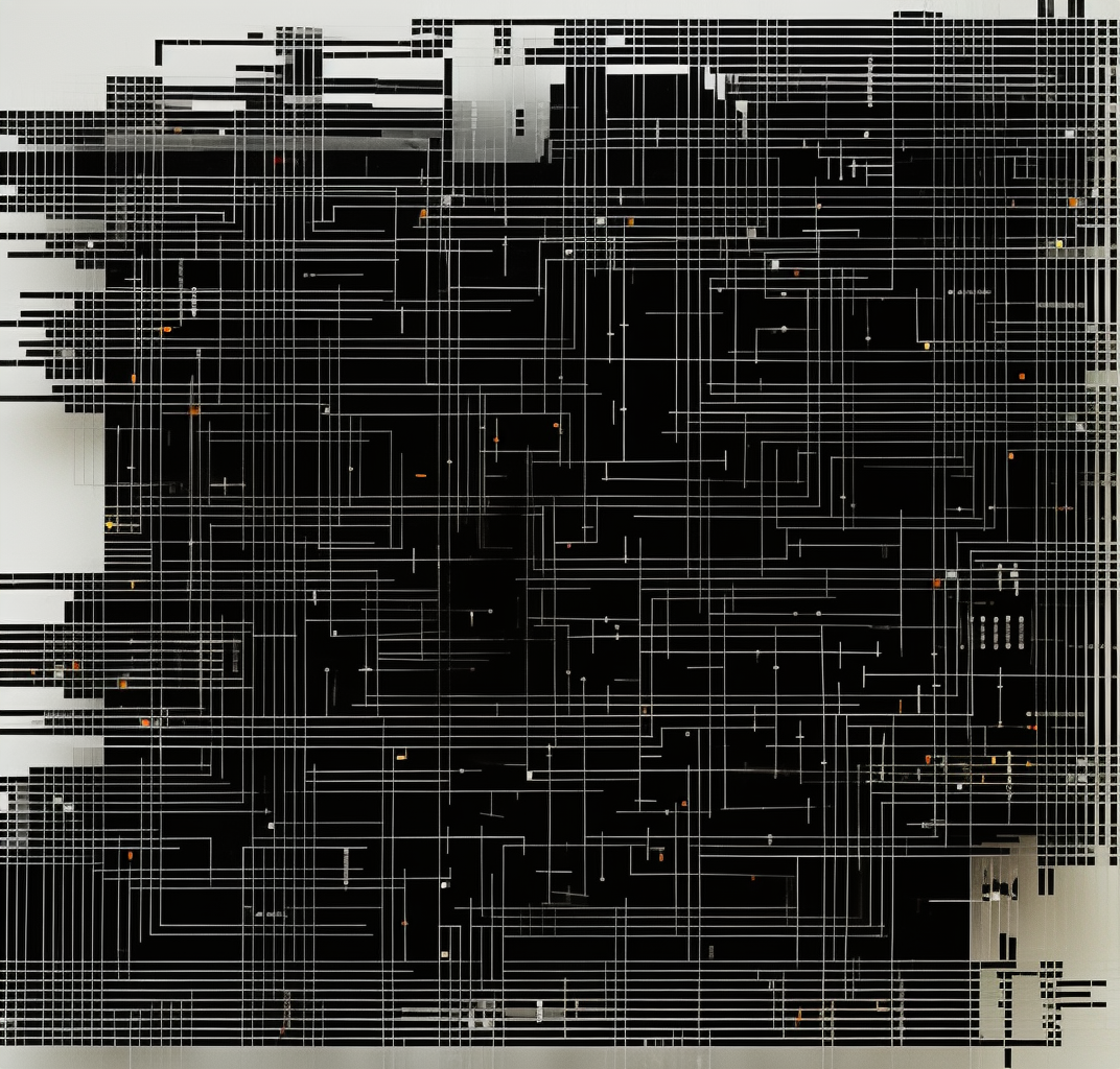 Black maze grid diagram