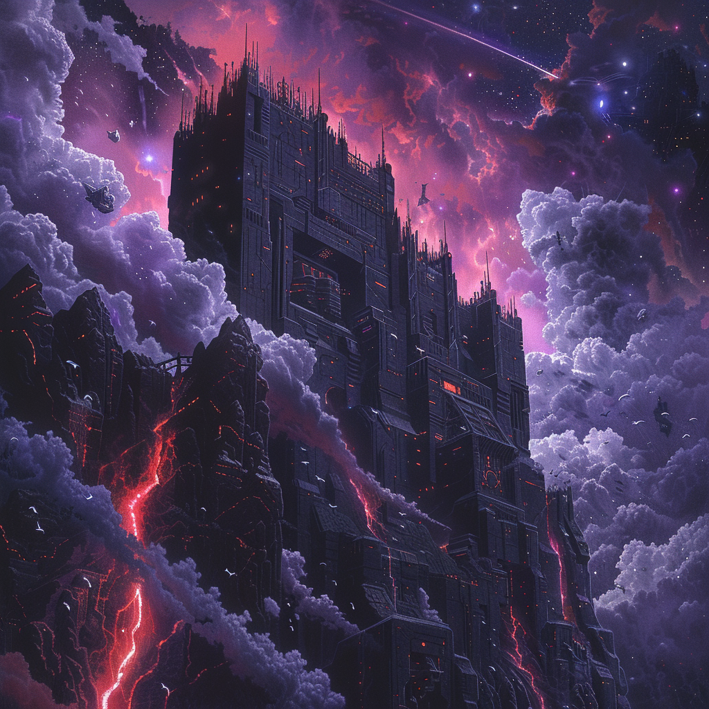 Detailed illustration of Black Nebula Space Fortress