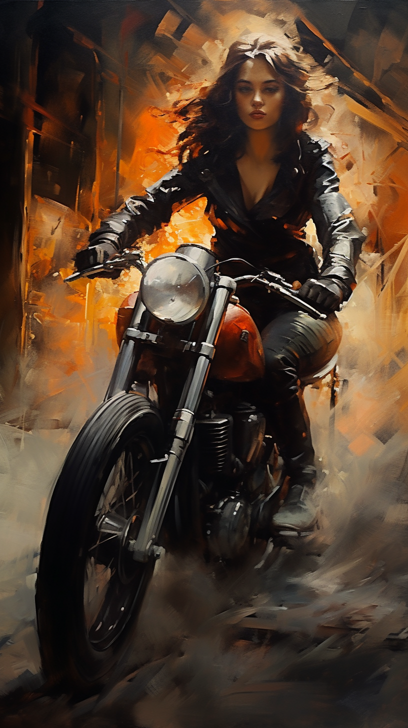 Black and Orange Cafe Racer Motorcycle