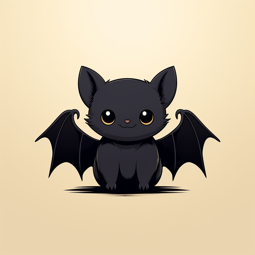 Cute black Pomapoochi with bat wings