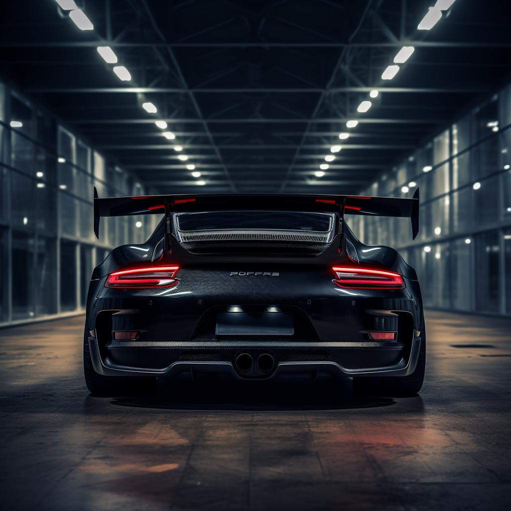 Black Porsche GT3RS Rear View