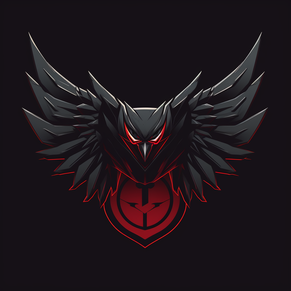 Black and Red Falcon Logo