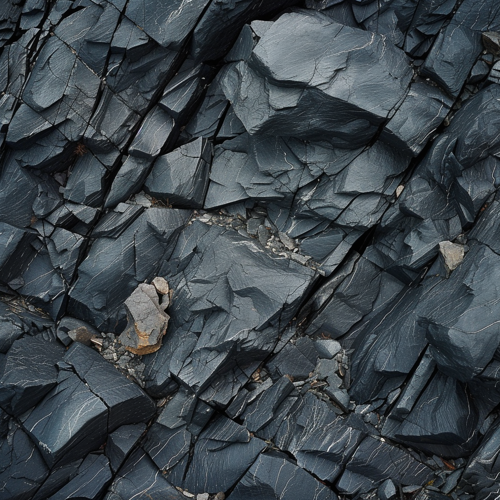 Black rock surface top view