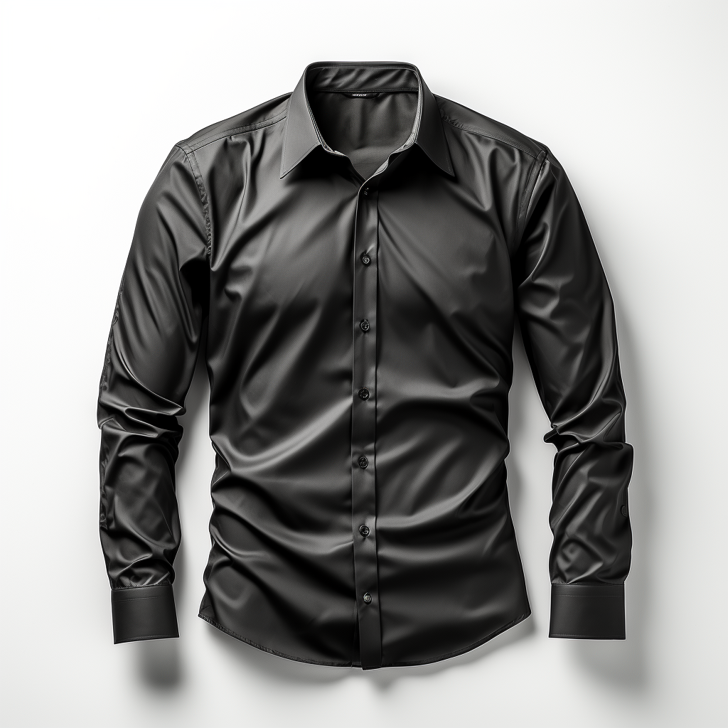 Black shirt for men on white background