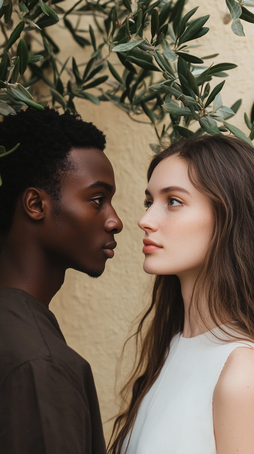 Black Sudanese Man White Woman Love