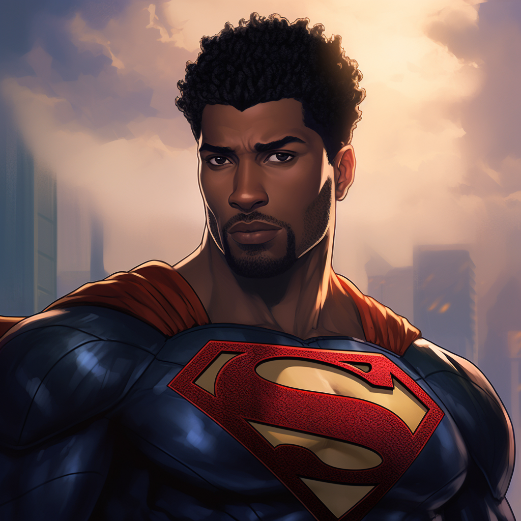 Black Superman Anime Character