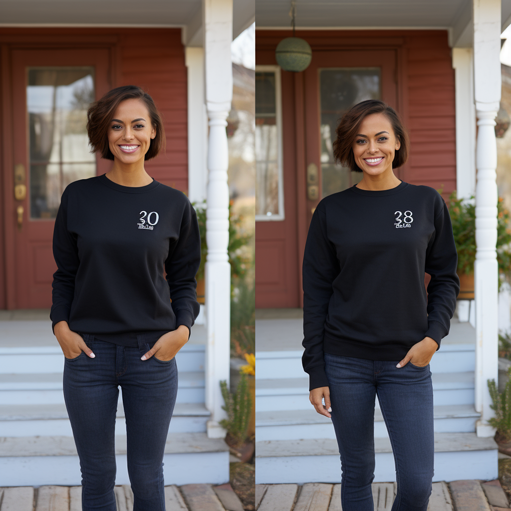 Young woman wearing black sweatshirt